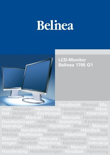 LCD-Monitor Belinea 1705 G1 Handbuch Manual Ma ... - ECT GmbH