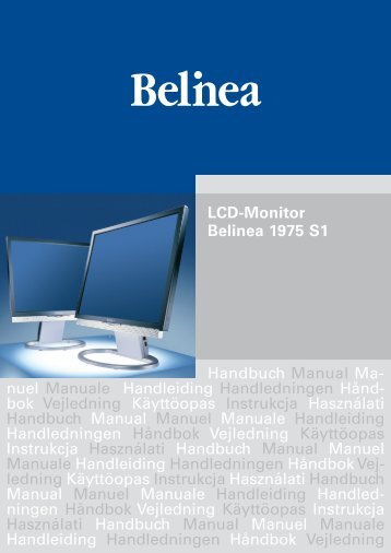 LCD-Monitor Belinea 1975 S1 Handbuch Manual Ma ... - ECT GmbH