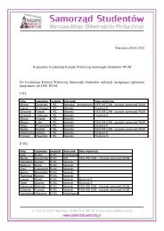 Warszawa 20 - SamorzÄd StudentÃ³w WUM