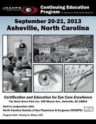 Continuing Education Program For Ophthalmic Allied Health