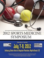 Sports Medicine Symposium - North Carolina Medical Society