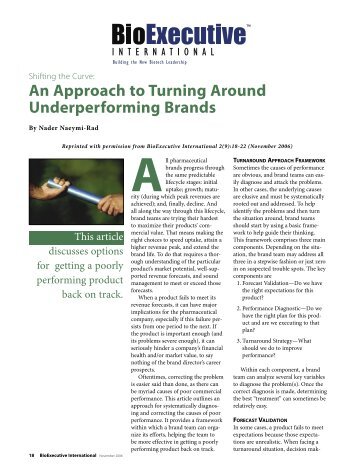 An Approach to Turning Around Underperforming Brands
