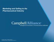 Marketing and Selling to the Pharmaceutical Industry - Campbell ...