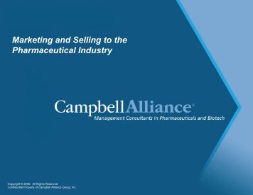 Marketing and Selling to the Pharmaceutical Industry - Campbell ...