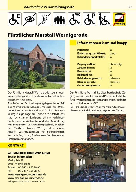 Barrierefreie Angebote in Wernigerode