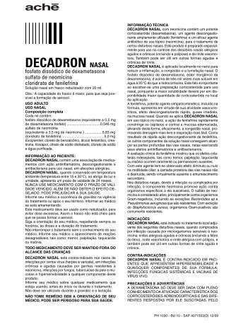 decadron nasal - AchÃ©