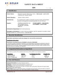 MATERIAL SAFETY DATA SHEET MSDS - Starplex Scientific