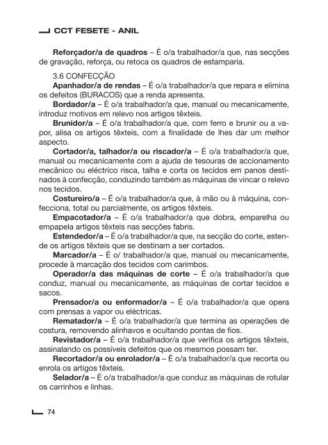 Contrato Colectivo de Trabalho para o Sector de Lanifícios ... - Fesete