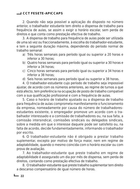 Contrato Colectivo de Trabalho para o Sector do Calçado - Fesete