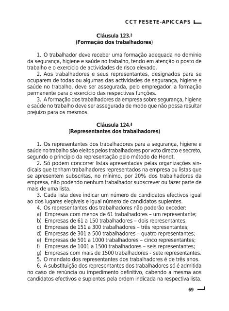 Contrato Colectivo de Trabalho para o Sector do Calçado - Fesete