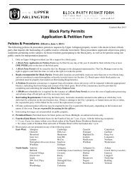 Block Party Permits Application & Petition Form - Upper Arlington