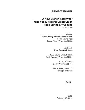 1146 Trona Valley - Construction Document Project Manual