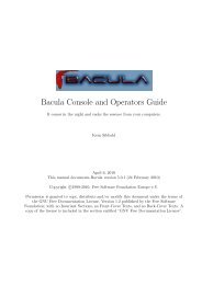 Bacula Console and Operators Guide - rigacci.org