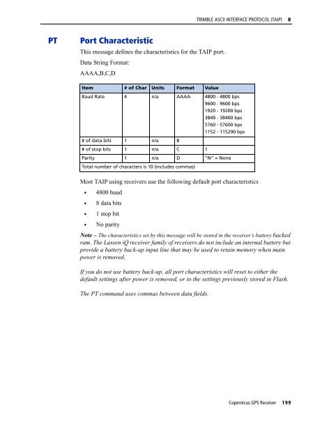 REFERENCE MANUAL - FTP Directory Listing - Trimble