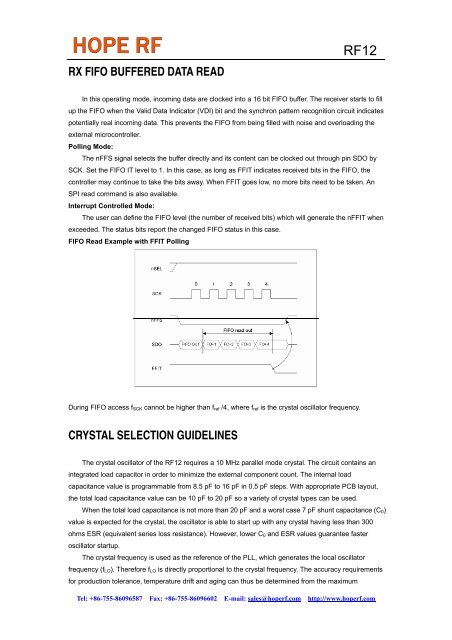 RF12 Universal ISM Band FSK Transceiver