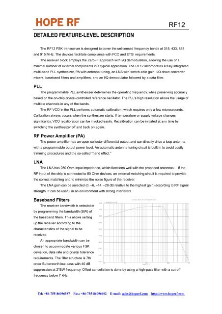 RF12 Universal ISM Band FSK Transceiver