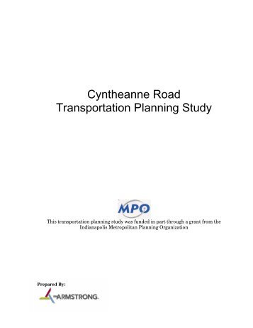 Cyntheanne Road Transportation Planning Study - Indianapolis ...