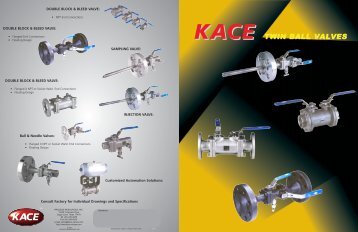 DOUBLE BLOCK & BLEED VALVE - KACE Valves