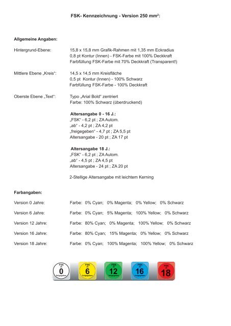 Infoblatt FSK Kennzeichnung