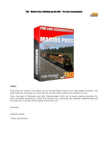 TaD â Marias Pass: Climbing up the hills â Pro Line scenariopack