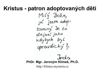 Kristus - patron adoptovanÃ½ch dÄtÃ­ - JeronÃ½m KlimeÅ¡