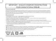 veuillez conserver ces instructions pour consultation ... - Close Parent