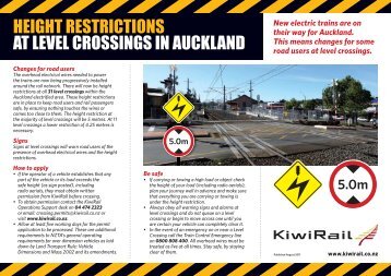 Height Restrictions at Level Crossings in Auckland Brochure - KiwiRail