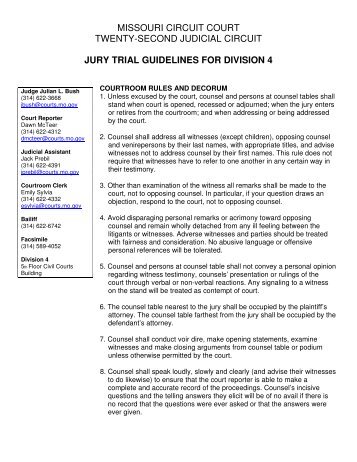 JURY TRIAL GUIDELINES FOR DIVISION 4.pdf - 22nd Circuit Court ...