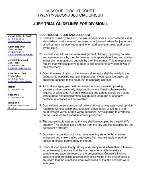 JURY TRIAL GUIDELINES FOR DIVISION 4.pdf - 22nd Circuit Court ...