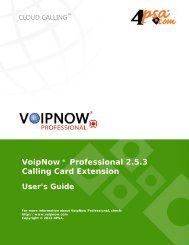 VoipNow Â® Professional 2.5.3 Calling Card Extension - Support Zone