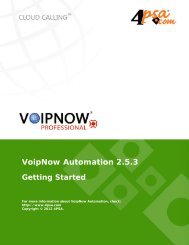 VoipNow Automation 2.5.3 Getting Started - Support Zone - 4PSA
