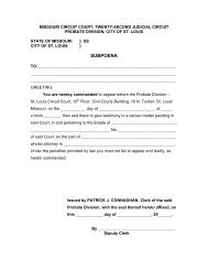 eFiling Administrative Order - 22nd Circuit Court, St. Louis, Missouri