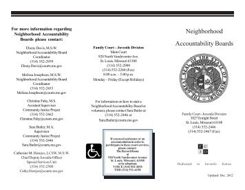 Neighborhood Accountability Boards - 22nd Circuit Court, St. Louis ...