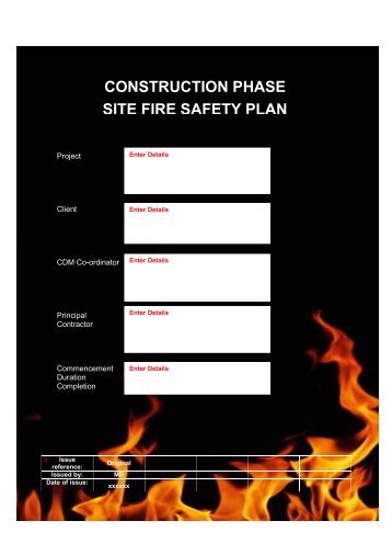 Construction Phase Fire Site Safety Plan Template - Health and ...