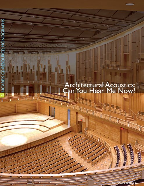 Architectural Acoustics: Can You Hear Me Now? - NCARB