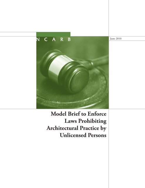 Model Brief to Enforce Laws Prohibiting Architectural ... - NCARB