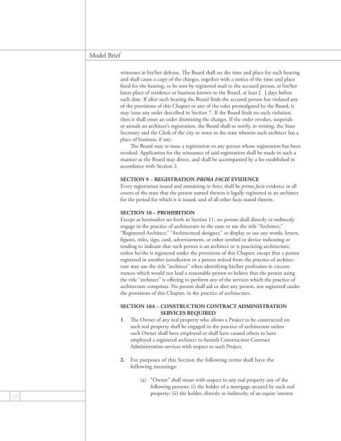 Model Brief to Enforce Laws Prohibiting Architectural ... - NCARB