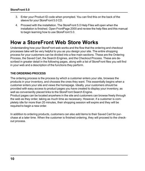 StoreFront 5.0 Manual - StoreFront Support - LaGarde, Inc.