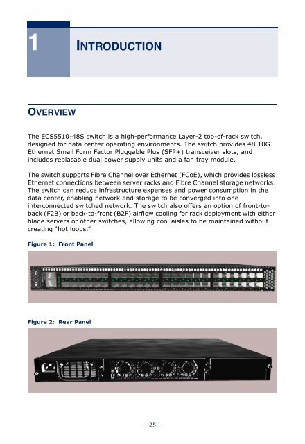 Installation Guide ECS5510-48S 48-Port 10G Ethernet ... - Edge-Core