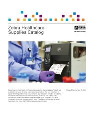 Zebra Healthcare Supplies Catalog - Texas Barcode Systems