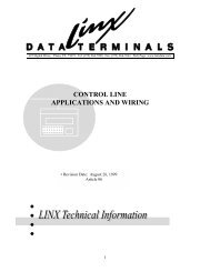 CONTROL LINE APPLICATIONS AND WIRING - LINX Data Terminals