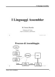 I Linguaggi Assembler - Politecnico di Torino