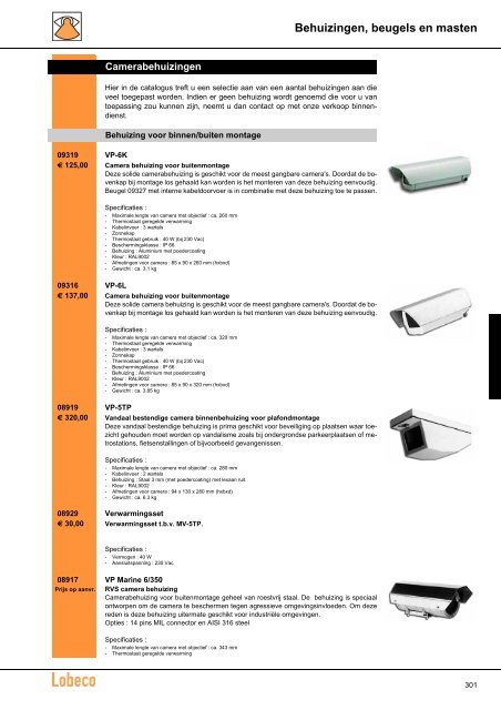 Inleiding camerasystemen Z/W Camara's Camera's IP ... - Lobeco