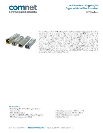 Datasheet SFP-Modules - Lobeco