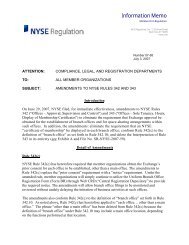 NYSE Information Memo 07-65 - CE Council