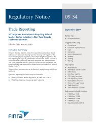 Regulatory Notice 09-54 - FINRA