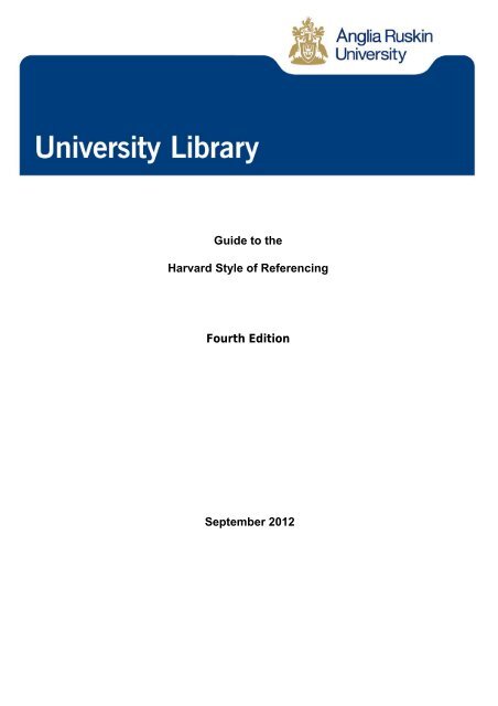 Beyond go shopping gallop Guide to the Harvard Style of Referencing - Anglia Ruskin University ...