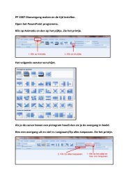 PP 2007 Diaovergang maken en de tijd instellen. Open ... - Seniorweb