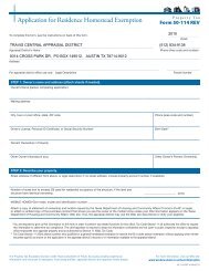 Travis County Homestead form