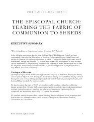 EXECUTIVE SUMMARY - American Anglican Council